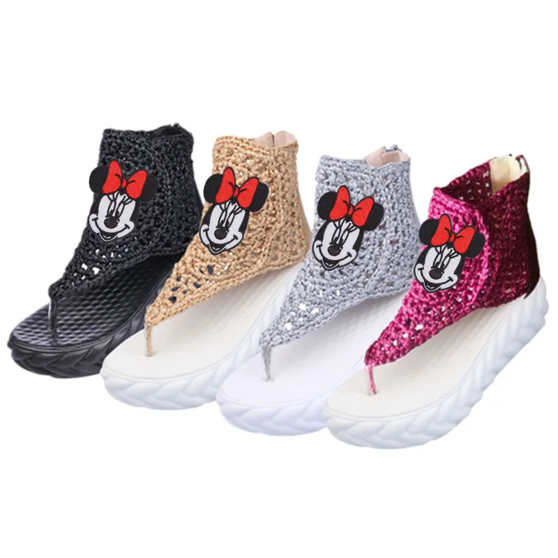 

Disney children cartoon Mickey Mouse female platform casual sandals beach shoes high-heeled Roman shoes
