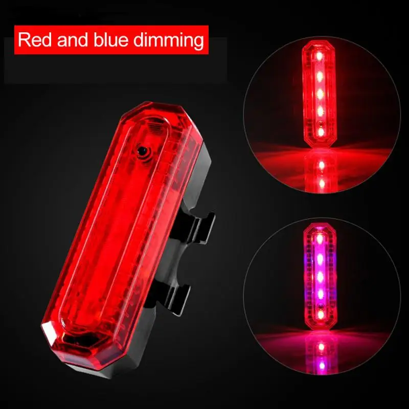 Sepeda Sepeda USB Rechargeable LED Gunung MTB Sepeda Lampu Belakang Belakang Lampu Belakang Lampu Peringatan Lampu Sepeda Aksesoris