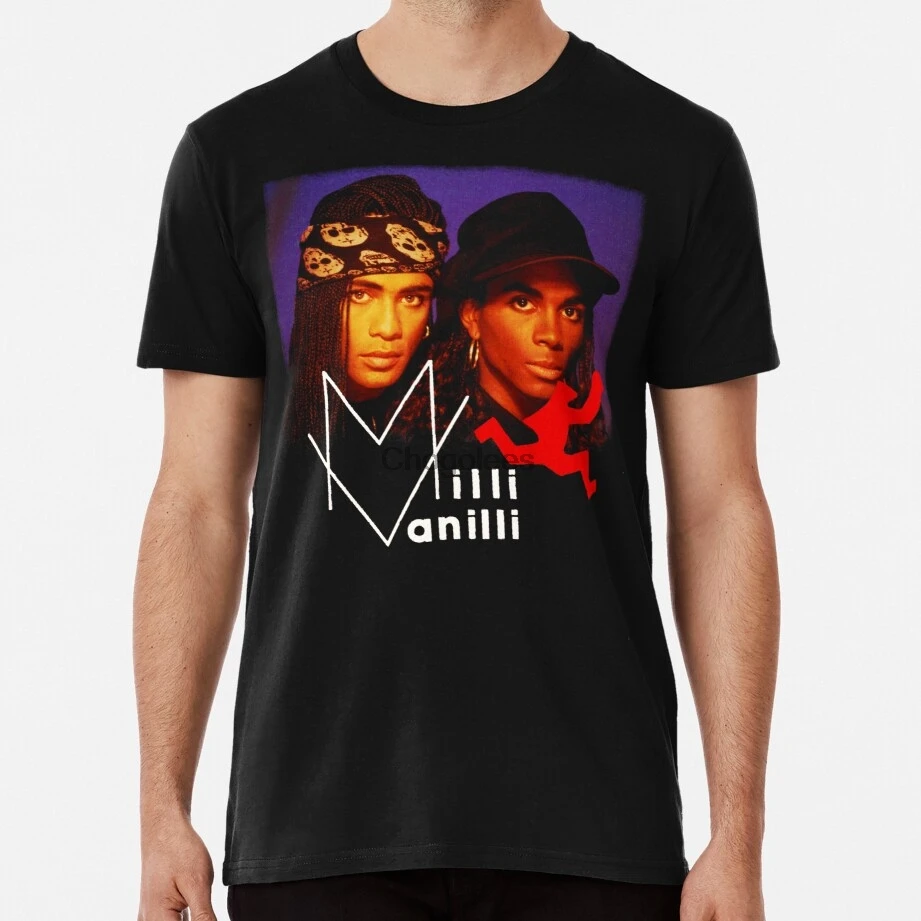 Футболка milli vanilli duo band eurodance 90-х Мужская футболка в стиле ретро удобная