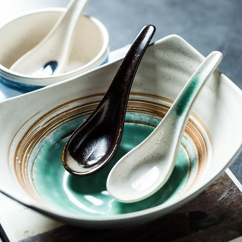 CHANSHOVA традиционная китайская ретро ручная роспись керамическая ложка фарфоровая