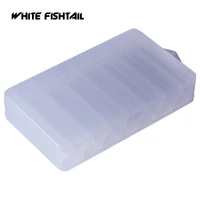white fishtail double side 14 compartments multi function fishing tackle box bait lure hooks storage case fishing tool