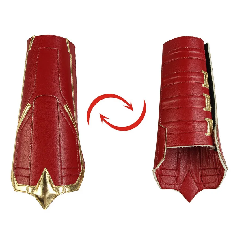 Bracer Only Капитан костюм Марвел мисс Марвел Carol Danvers Косплей кожаный комбинезон для взрослых женщин Хэллоуин наряд индивидуальный заказ - Цвет: Bracer Only