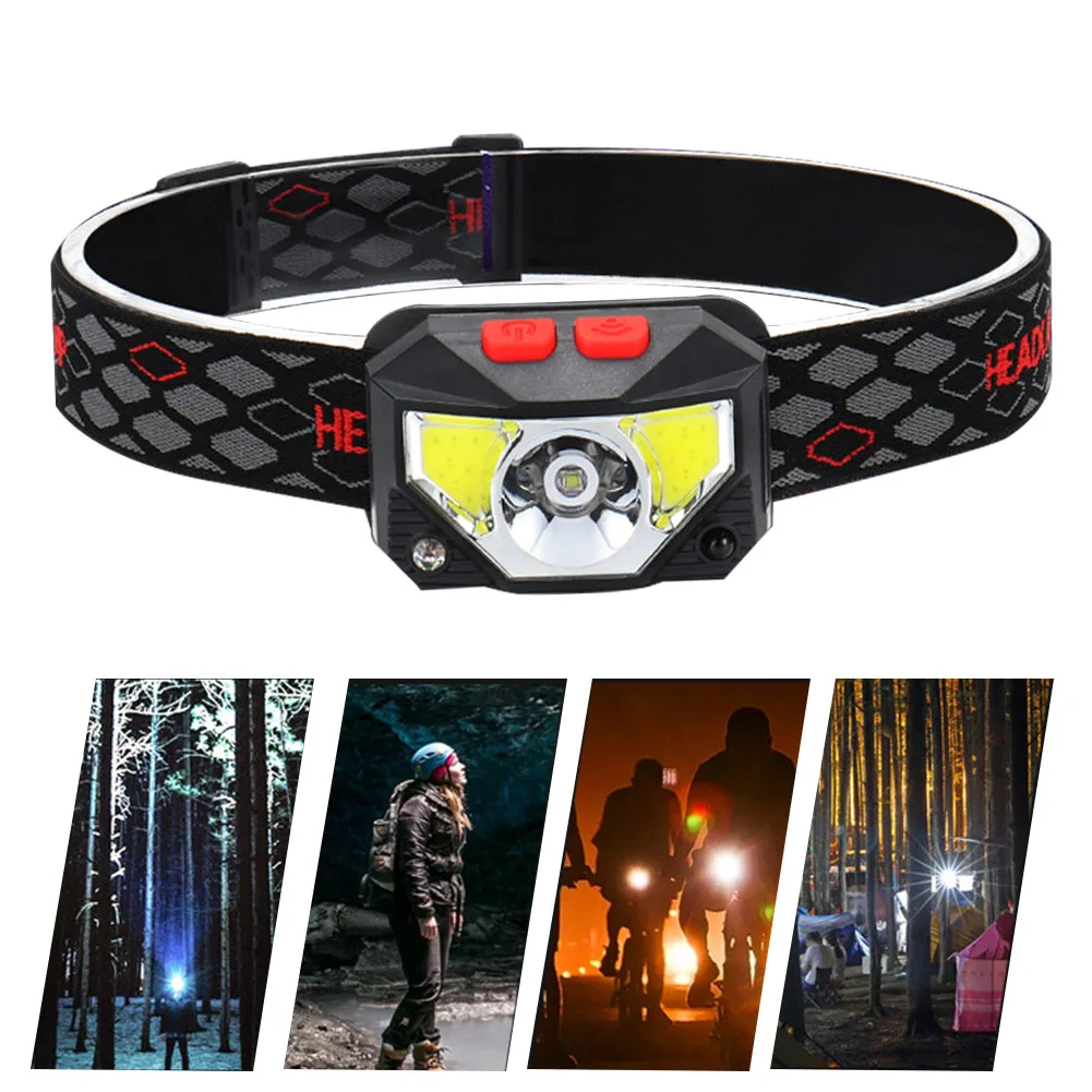 

Camping USB Rechargeable Multifunctional Outdoor Warning Sensor Head Torch Handsfree LED Lights Waterproof Night Fishing Hiking