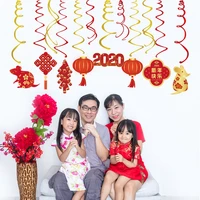 traditional spring festival chinese new year party hanging swirl chinese culture firecracke chinese knot party decorations