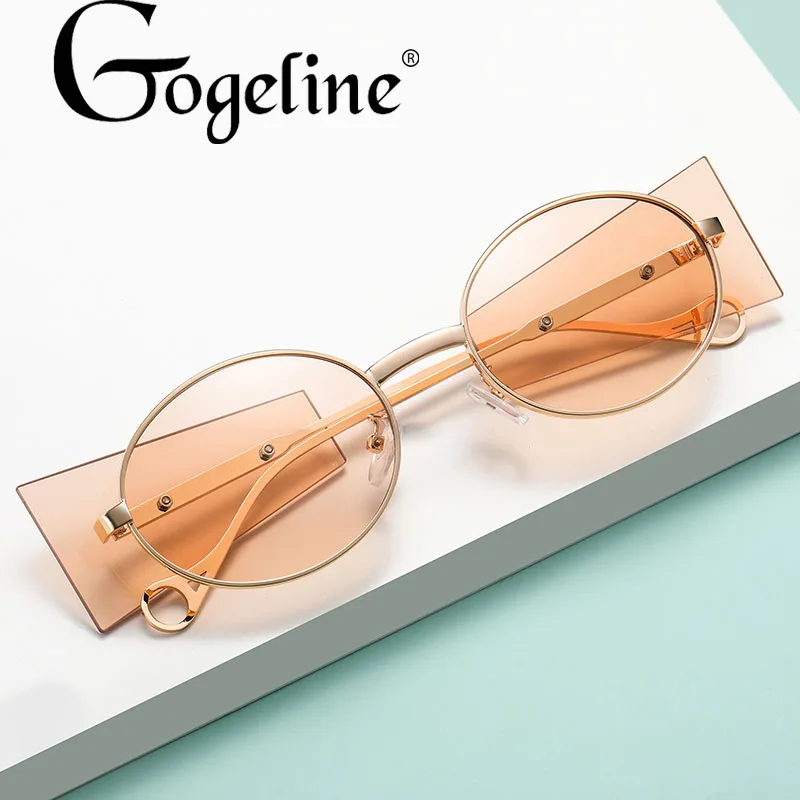 

Small Round Sunglasses Women Metal Frame Red Shades Oval Brand Designer Vintage Fashion Green Sun Glasses Female Oculos De Sol