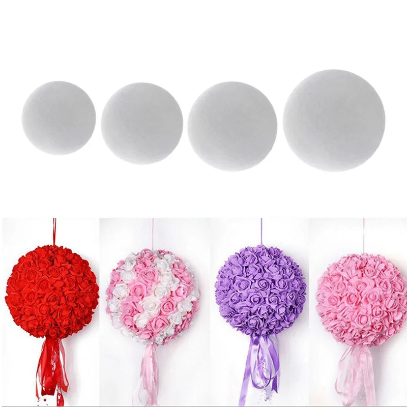 Blank Round Solid Polystyrene Styrofoam Foam Ball For Wedding Decoration Modeling Craft 15cm/18cm/20cm/25cm