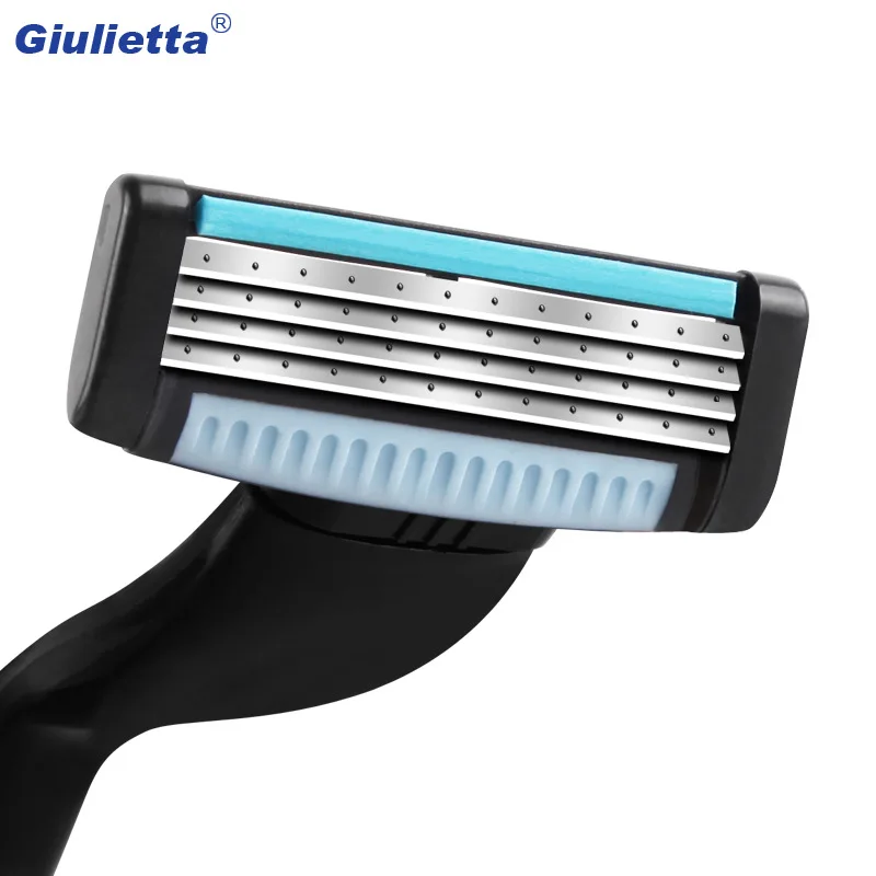 Бритвенные Лезвия для мужчин набор из 1 держателя и 2 лезвий 4 слойная ручная