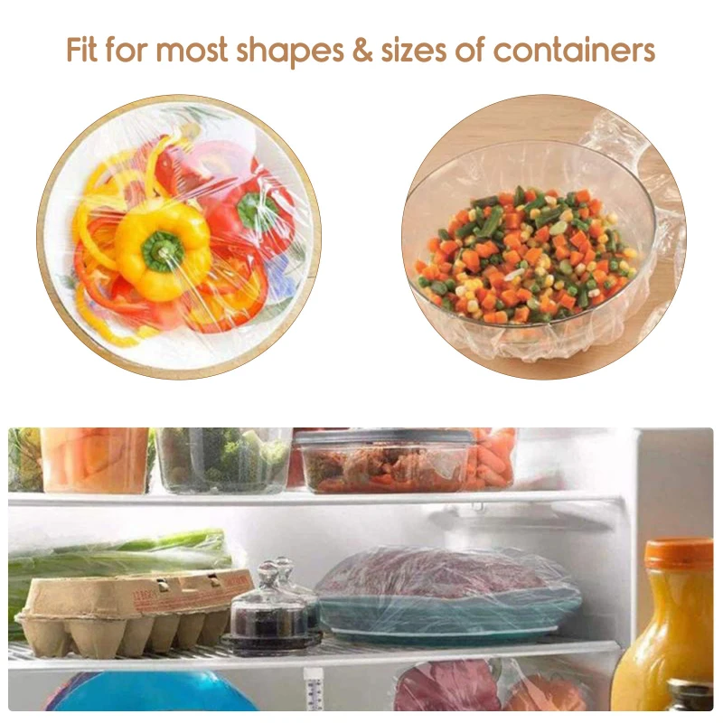 

100PCS Reusable Durable Food Storage Covers for Bowls Elastic Plate Covers Bowl Covers Dish For Indoor Outdoor Picnic Saran Wrap