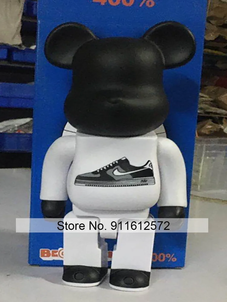 

Bearbricklys 28cm 400% Bear&bricklys Toy Black Shoes Blocks Bear Toy Action Toy Figures Garage Kits Dolls Kids Toys