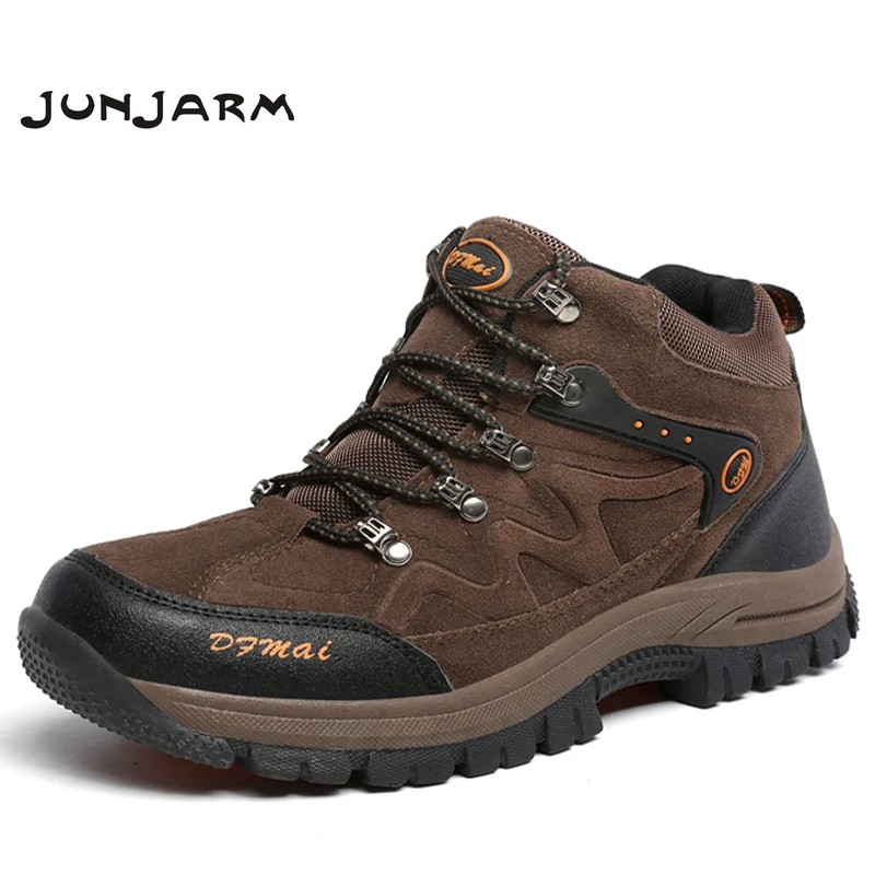 JUNJARM Mens Winter Shoes Men High Quality Warm Snow Boots Waterproof Non-slip Sneakers Fashion Light Footwear 39-48 | Обувь