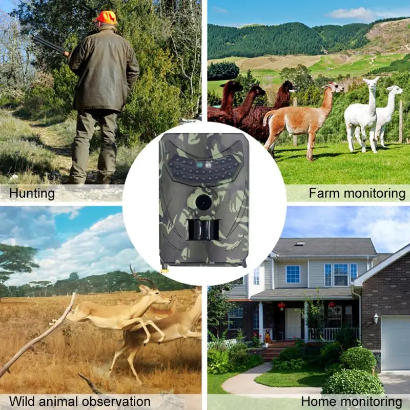 

Waterproof Outdoor Hunting Camera 120 Degrees Wide Angle Infrared Night Vision HD Scouting Cameras 0.8s Trigger Time