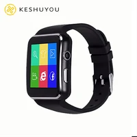 x6 curved screen smart watch men music camera facebook whatsapp support sim tf card call women smartwatch for android phone dz09