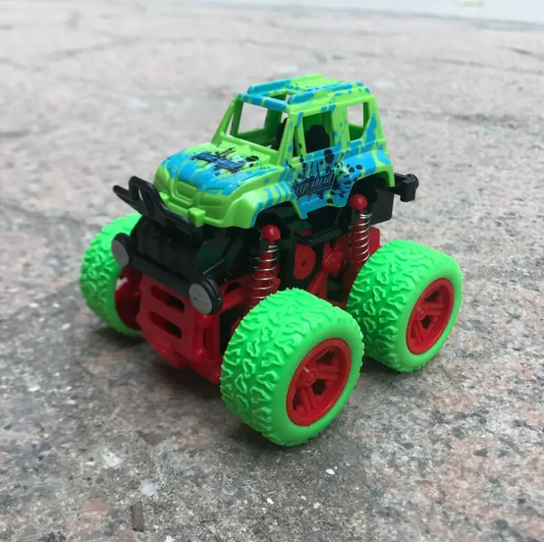 

Green Kids Truck Inertia SUV Friction Power Vehicles Baby Boys Super Blaze Car Children Gift Toy