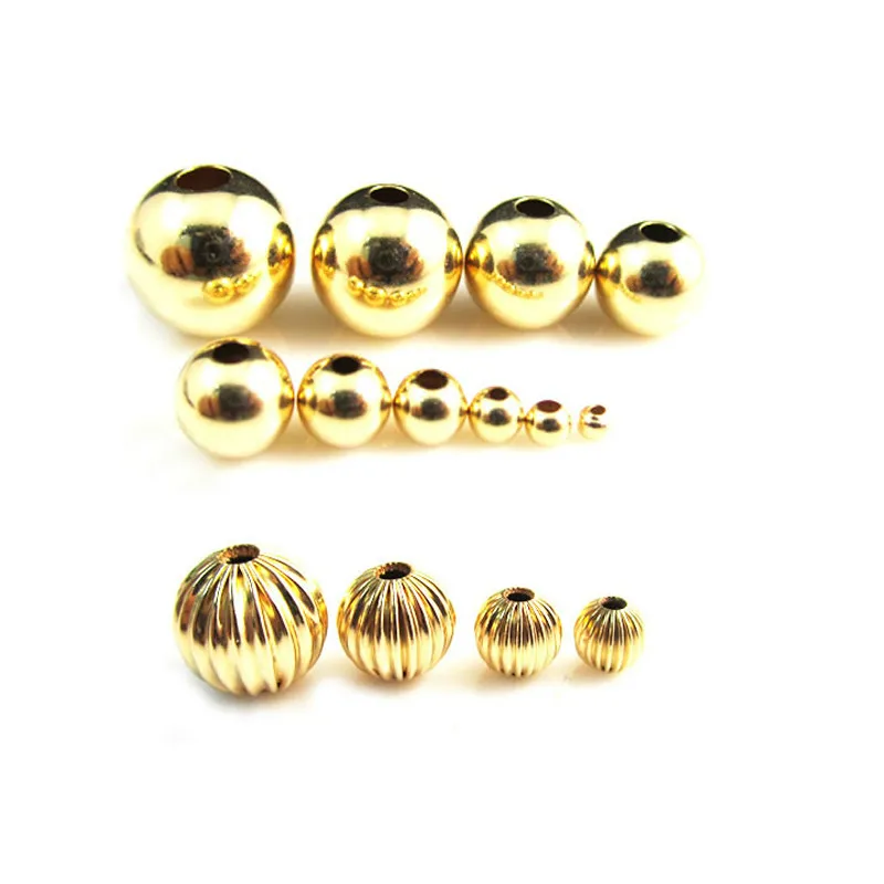 

Beadsnice Wholesale Seamless 14K Gold Filled Smooth Round Bead Many Size To Choose for Bracelet Necklace Jewelry DIY Making