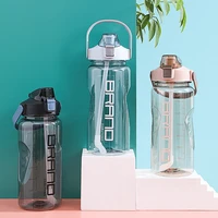 3000ml gallon water bottle with straw portable leak proof drinking bottle travel to go drinkware with bounce lid for men women