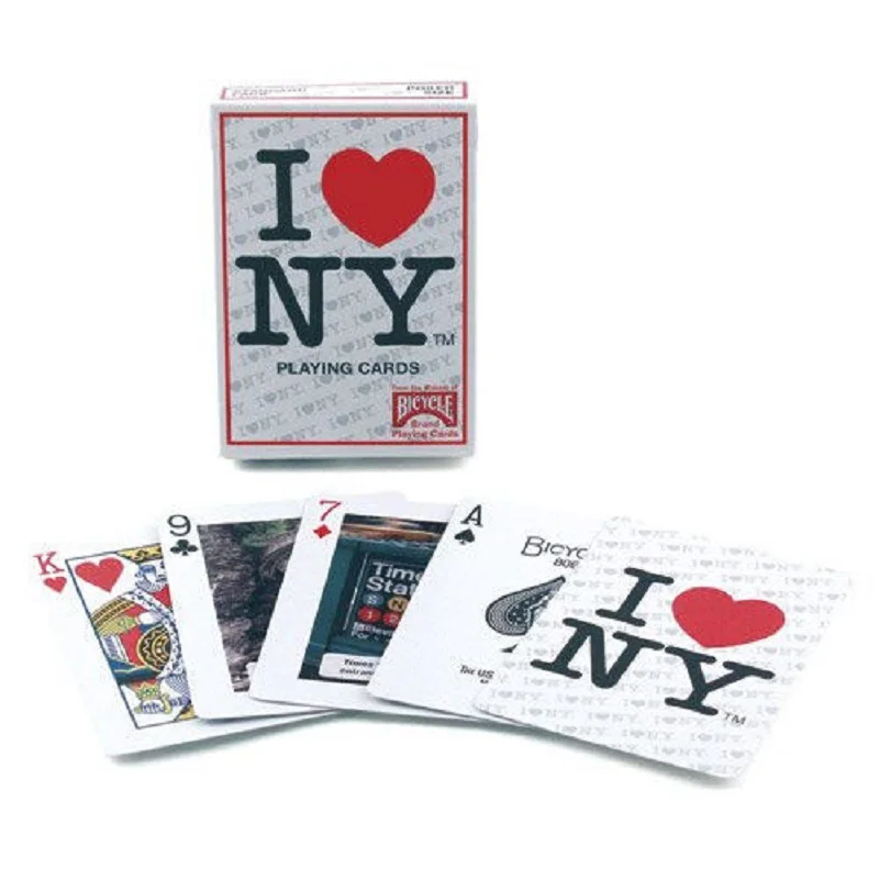 Велосипед I Love NY игральные карты размер колода покера USPCC Нью Йорк знаки