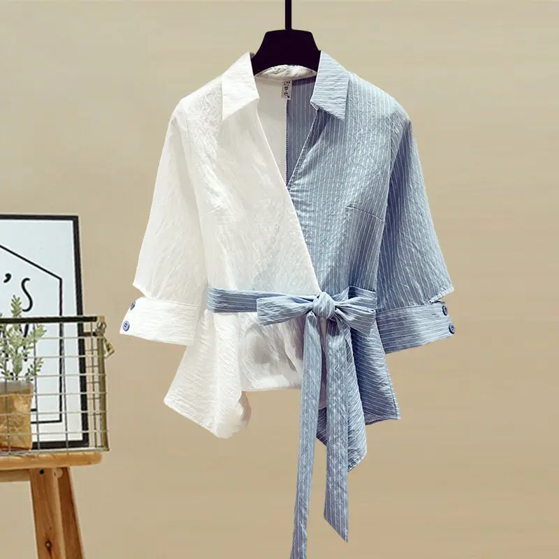 

Women's pants summer solid color plus size traf Korean color block shirt jeans fashion high waist loose casual y2k Women's jeans