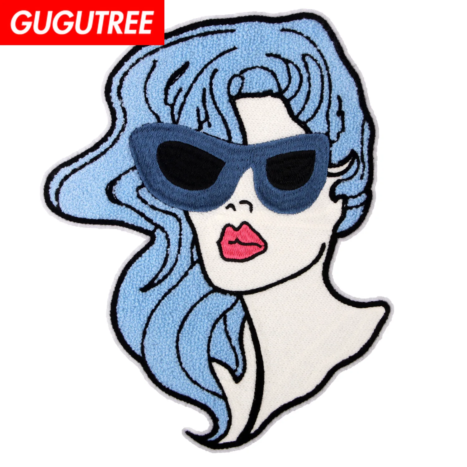 GUGUTREE вышивка полотенец большие красивые нашивки для девочек искусственные