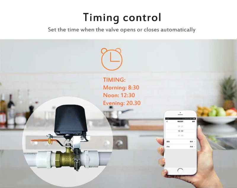 Smart Home Tuya WIFI BLE Valve Water/Gas Automation control Work with Alexa Google Assistant Life | Электроника