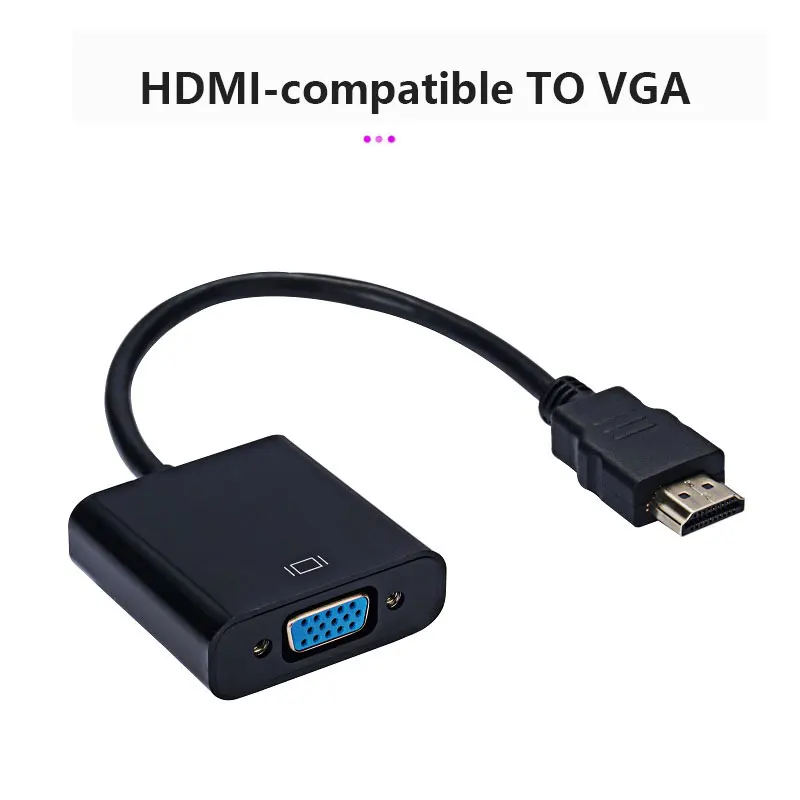 Переходник HDMI (штекер)/VGA (гнездо) HD цифро-аналоговый преобразователь |