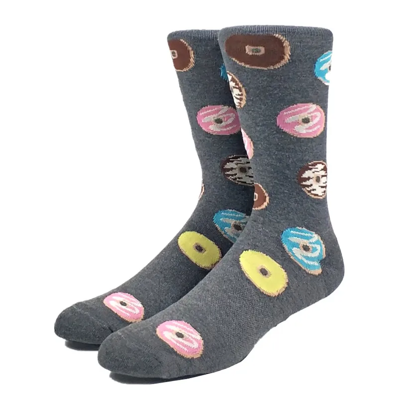 

Men Happy Funny Colorful Donuts Socks (Thick)