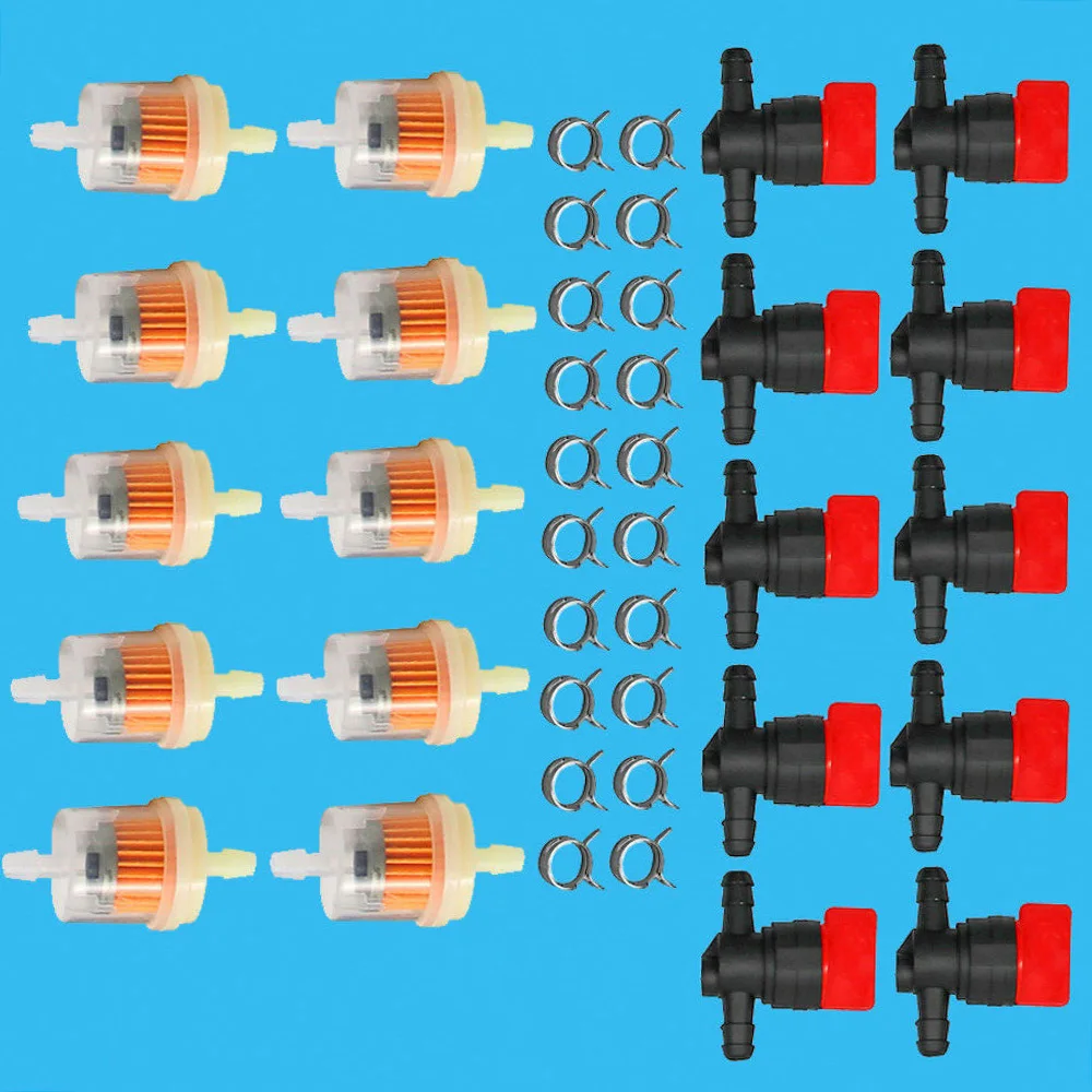 1/4 дюйма линия топливный фильтр отключение клапан зажим комплект для KAWASAKI 49019 7001