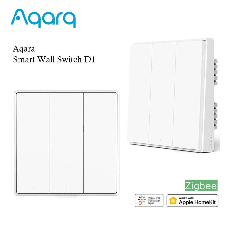 Умный настенный выключатель Aqrar D1 Zigbee3.0 Беспроводной Выключатель света с