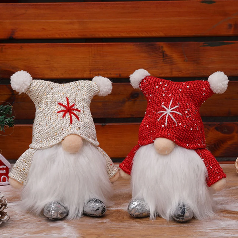 2022 Мини Рождественская безликая карликовая кукла светящаяся елка окно гном