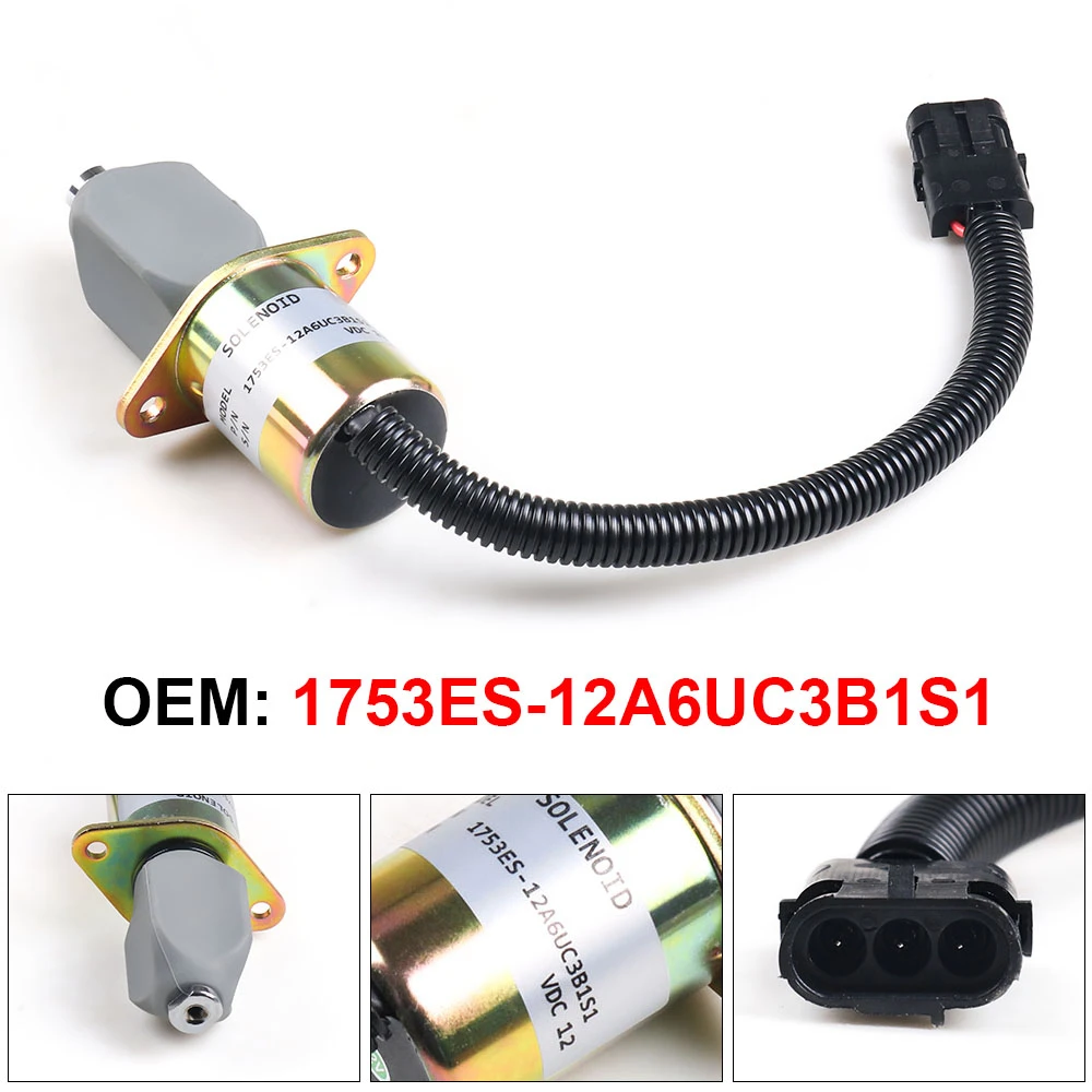 1753ES 12A6UC3B1S1 12 В топливное отключение запорный электромагнитный клапан для Cummins Yanmar