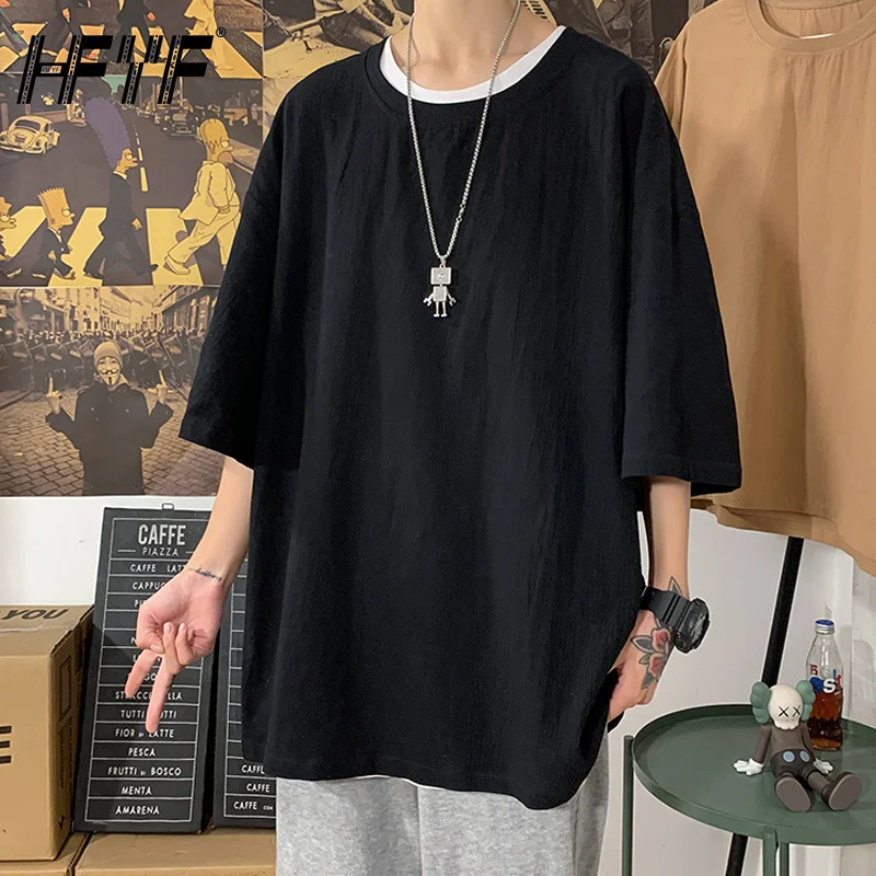 Новая футболка HFYF в китайском стиле с коротким рукавом гонконгском постером на