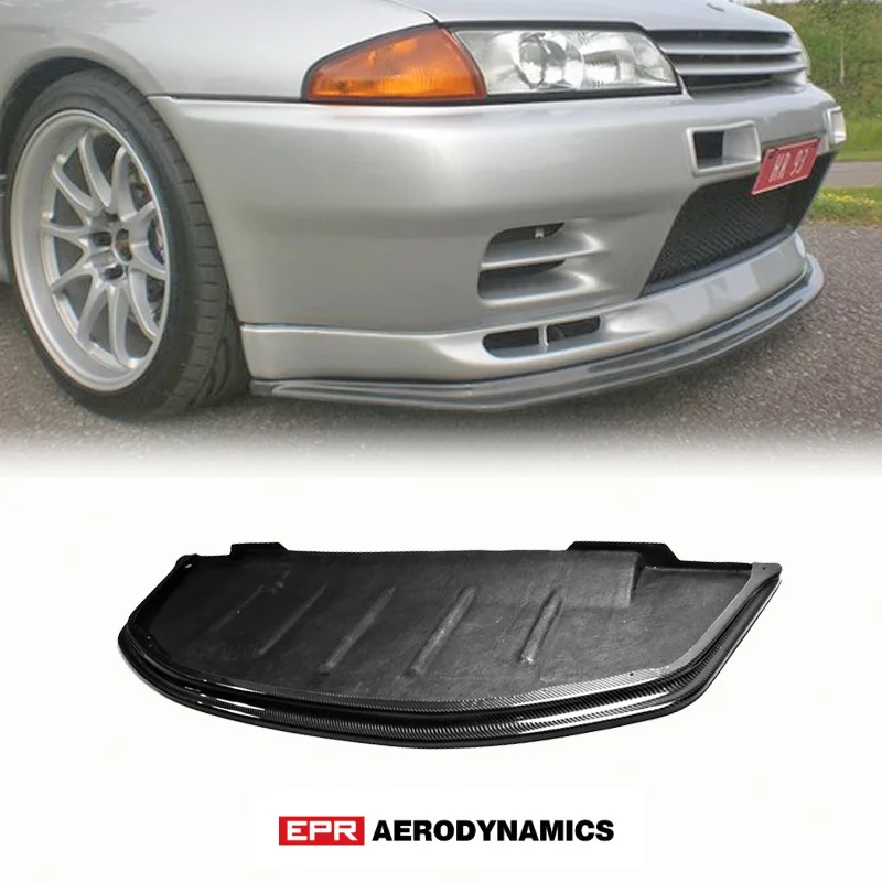 AB Стиль углеродного волокна для Nissan R32 Skyline GTR передний бампер губ внешний
