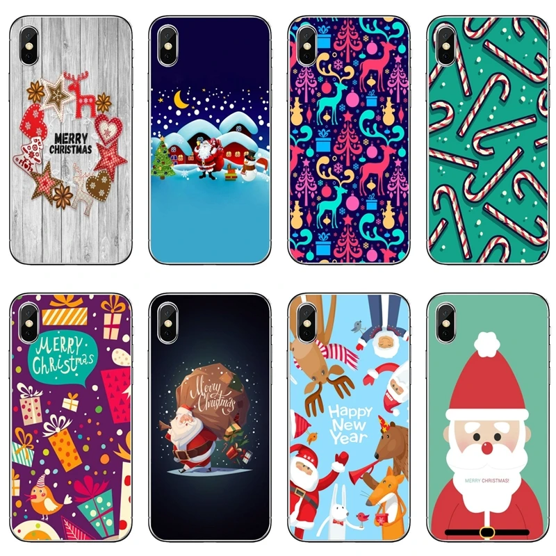 Новогодний Рождественский силиконовый чехол для телефона Huawei P20 P30 P40 Pro P10 P9 Lite Y5 Y6