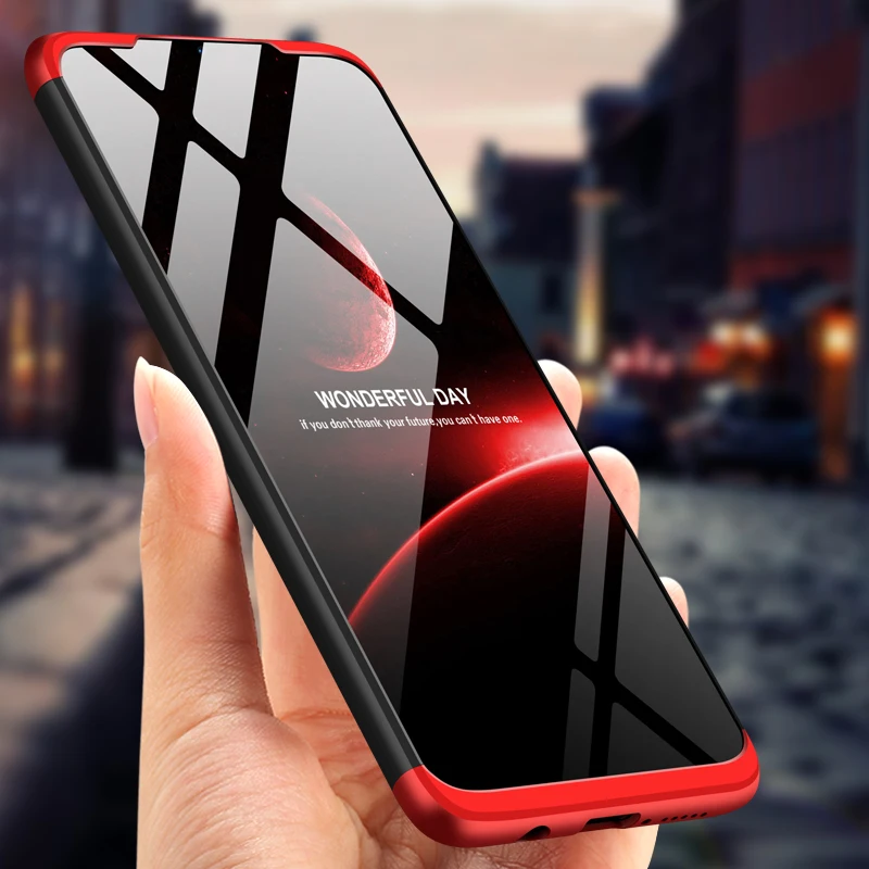 Чехол из ПК с полной защитой для Xiaomi Redmi Note 8 Pro чехлы телефонов 3 в 1 матовый жесткий