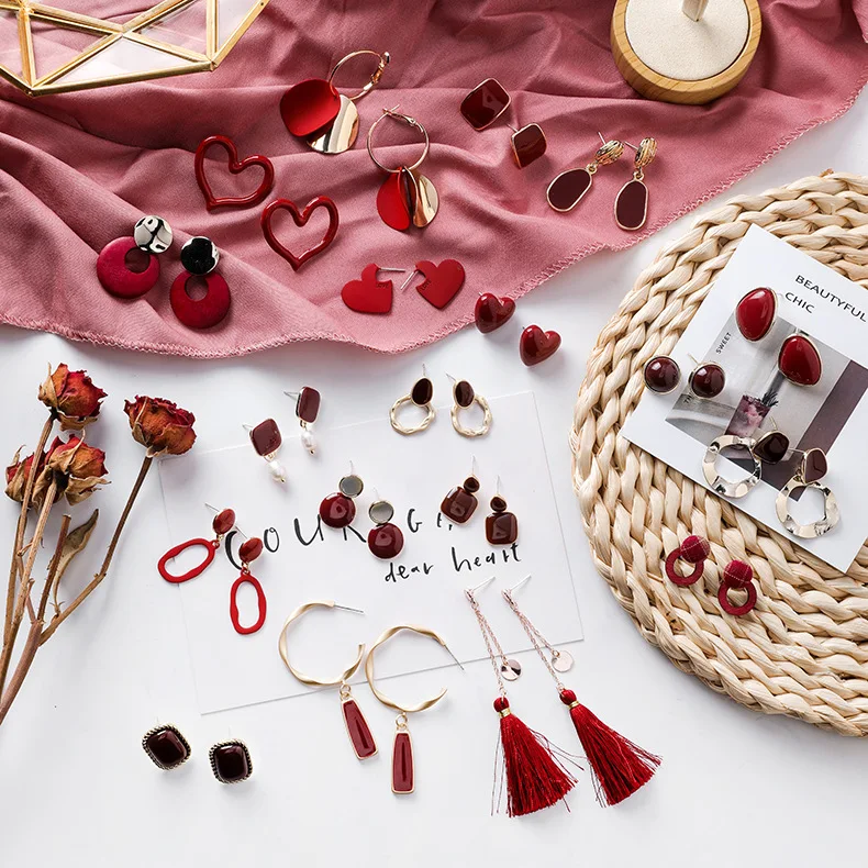 Женские акриловые серьги подвески геометрической формы|Серьги-подвески| |