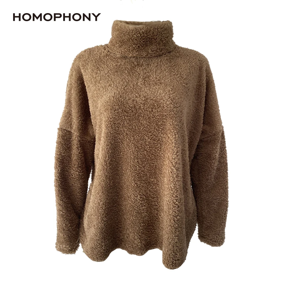 HOMOPHONY 2021 женский осенне-зимний Свободный Повседневный свитер с высоким