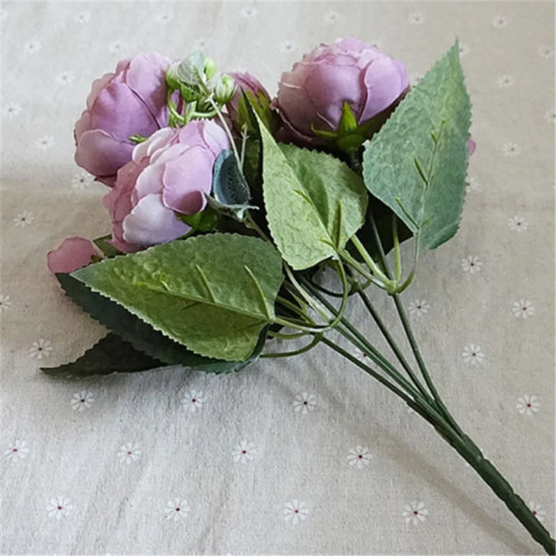 

Simulation Core Peony Flower Silk Rose Head Silk Flower DIY Wedding Flower Wall Background Decoration