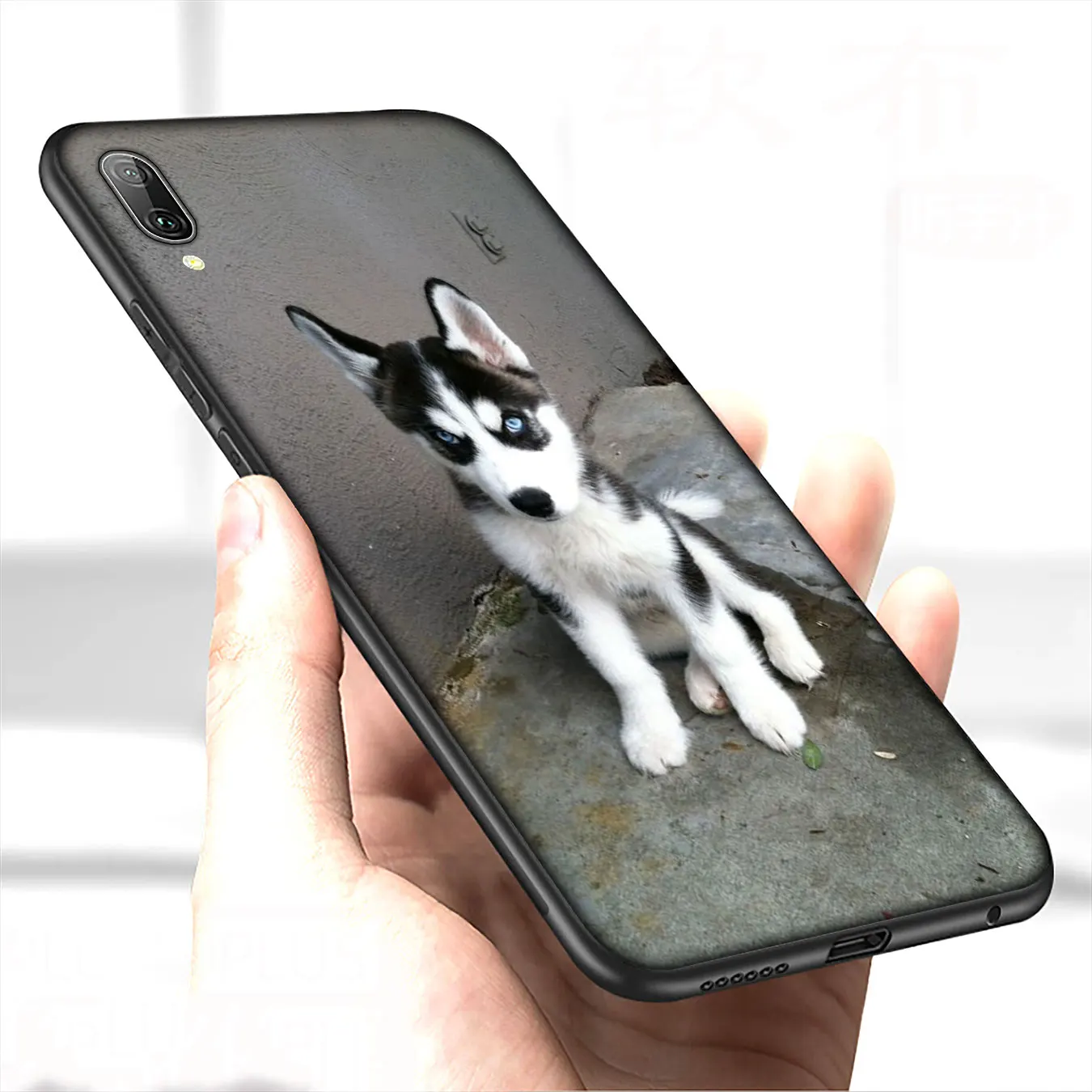 IYICAO Lovely puppy dog husky Soft Silicone Case for Huawei P30 P20 Pro P10 P9 Lite Mini 2017 2016 Black Cover P Smart Z 2019 | Мобильные