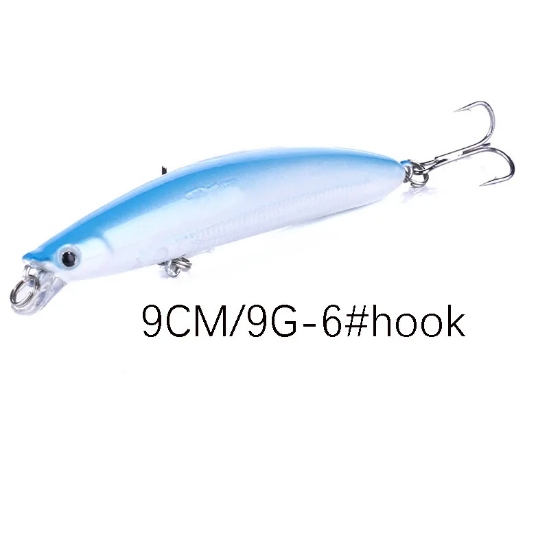 

1PCS Popper Fishing Lures 90mm/9cm Artificial Sinking Pencil Wobblers Swim Pesca Hard Bait Bionic laser Carp Fishing Tackle