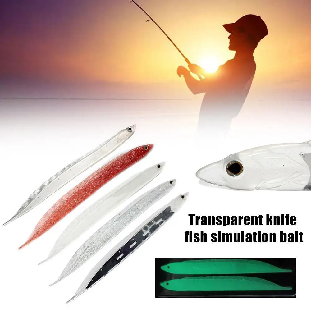 

Transparent Saury Fish-shaped Artificial Bait Built-in Soft Reflective Artificial Sub-bait Fish Road Bait T7N3