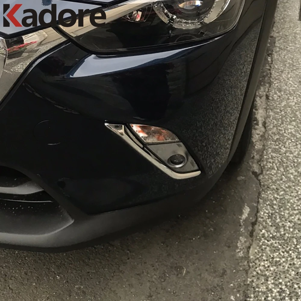 Для Mazda CX3 CX 3 2015 2018 2019 2020 ABS хромированные передние противотуманные фары для век