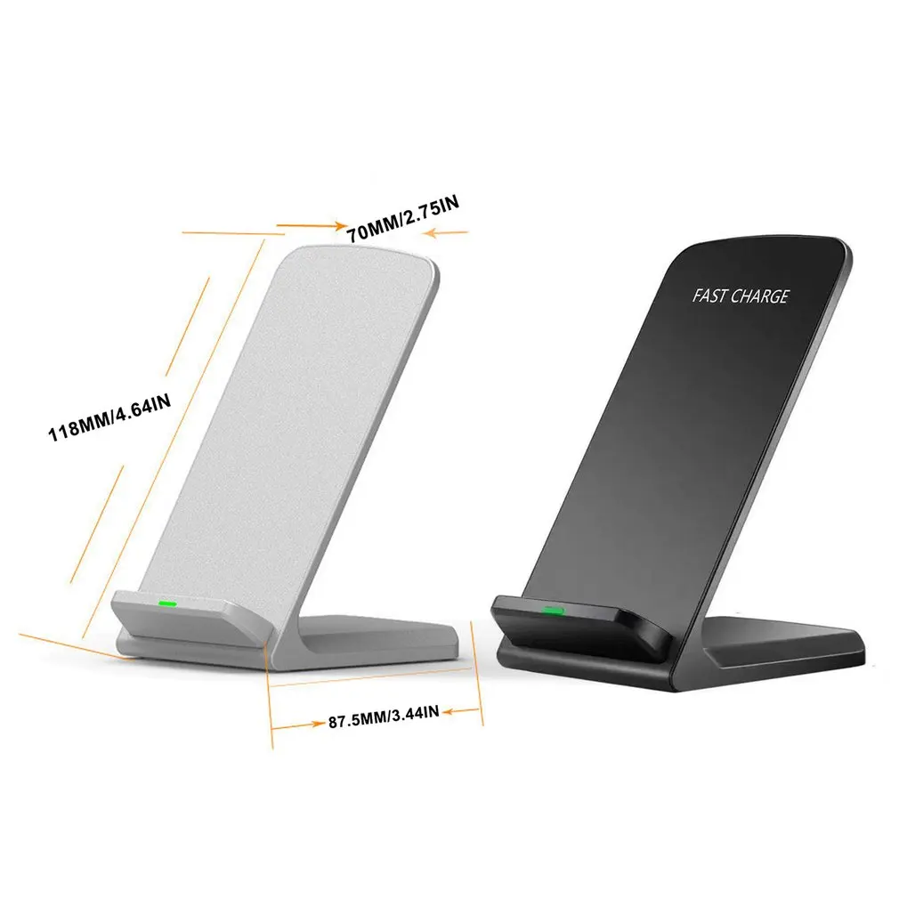 

10W Qi Wireless Charger Stand For iPhone 12 11 Pro XS MAX XR X 8 Samsung S21 S20 S10 S9 Fast Charging Dock Station Phone Charger