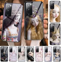 krajews creepy dolls coque tempered glass shell phone case for samsung galaxy s8 s9 s10e s20 s21 s5 s30 plus s20 fe 5g lite ultr