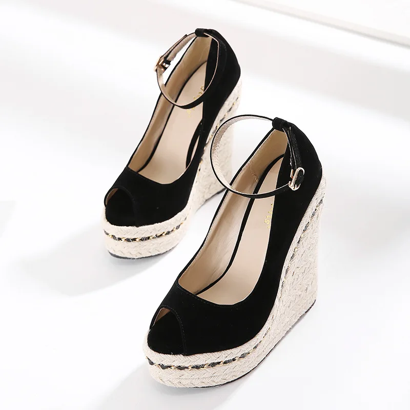 

Sandals Sexy Fashion Womens Shoes 2021 Summer Heels Open Toe Espadrilles Platform Clogs Wedge Large Size Luxury New Spring Girls