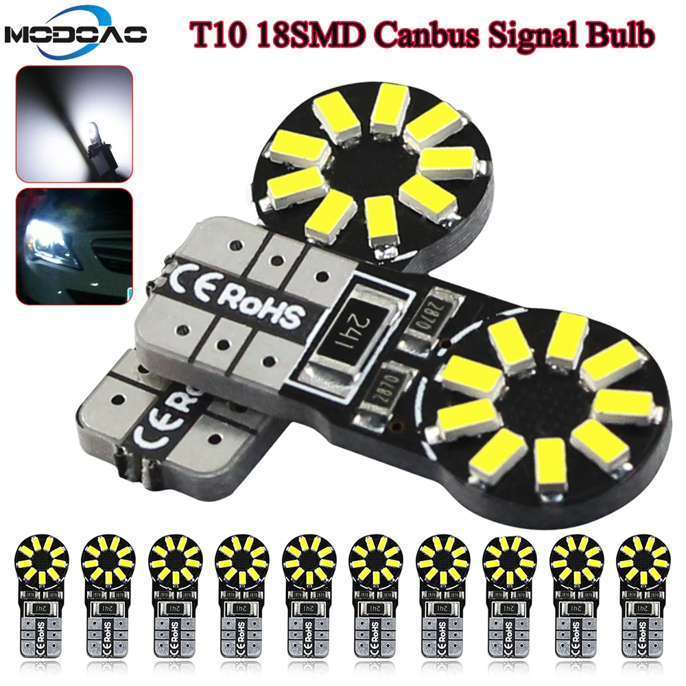 Светодиодная парковочная лампа T10 W5W SMD3014 автомобильный габаритный фонарь с