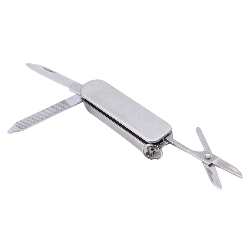 Складной кусачки для ногтей многофункциональные 4 в 1 из нержавеющей стали