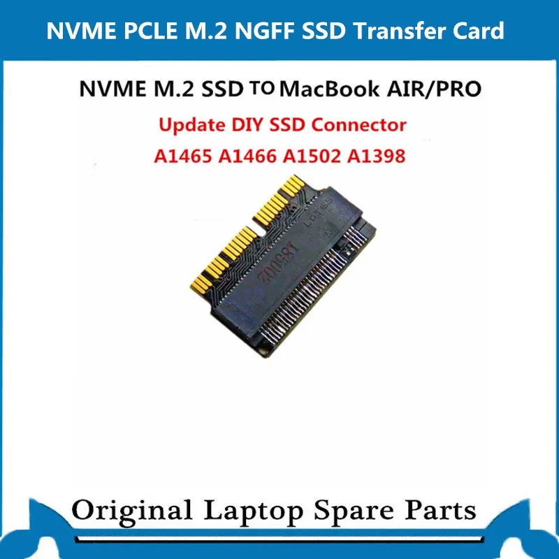New NVME PCLE M.2 NGFF TO A1466 A1465 A1502 A1398 SSD Transfer card  Tansfer Conector