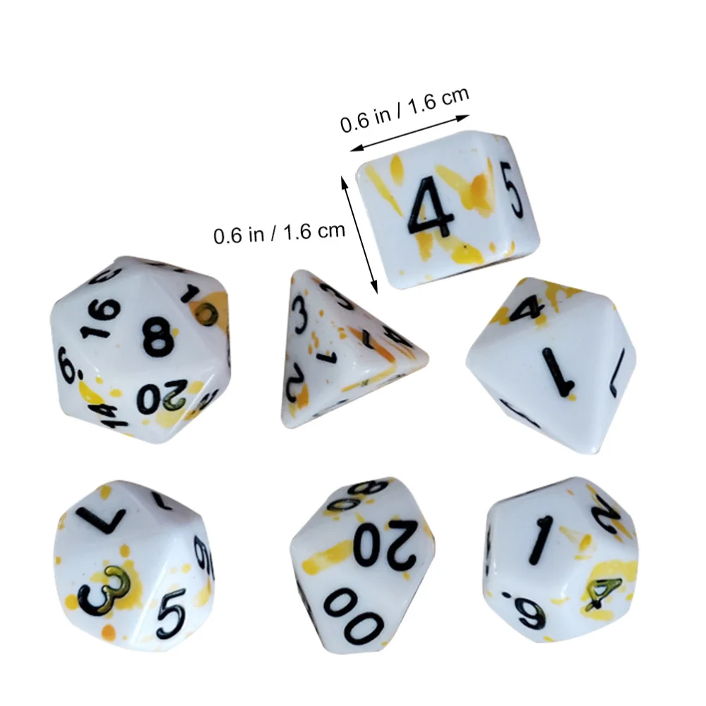 

7Pcs Blood Dices Blood Splatter Dices Role Playing Game Dices Party Supplies