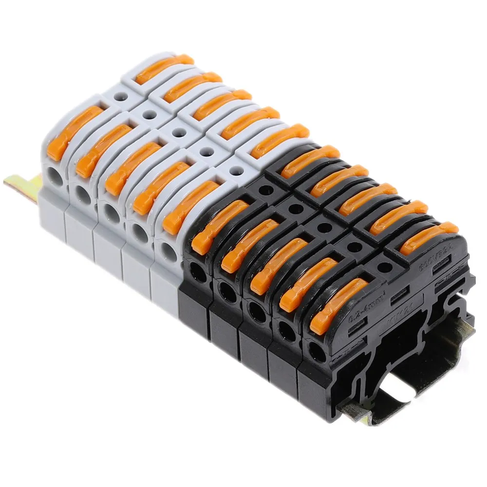 

5/10Pcs PCT-211 Din Rail Fast Connection Terminal Press Wire Splicing Connector Instead Of UK2.5B Terminal Block