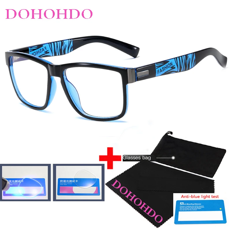 

Fashion Anti Blue Light Glasses Frame For Men Women Clear Lens Computer Gaming Eyeglasses Square Eyewear Anti-UV Optical Frame