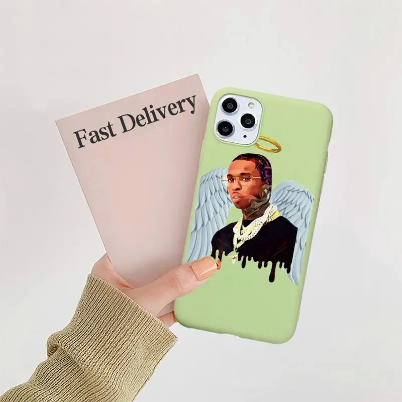 

POP SMOKE Rapper America Phone Case Candy Color for iPhone 6 7 8 11 12 s mini pro X XS XR MAX Plus